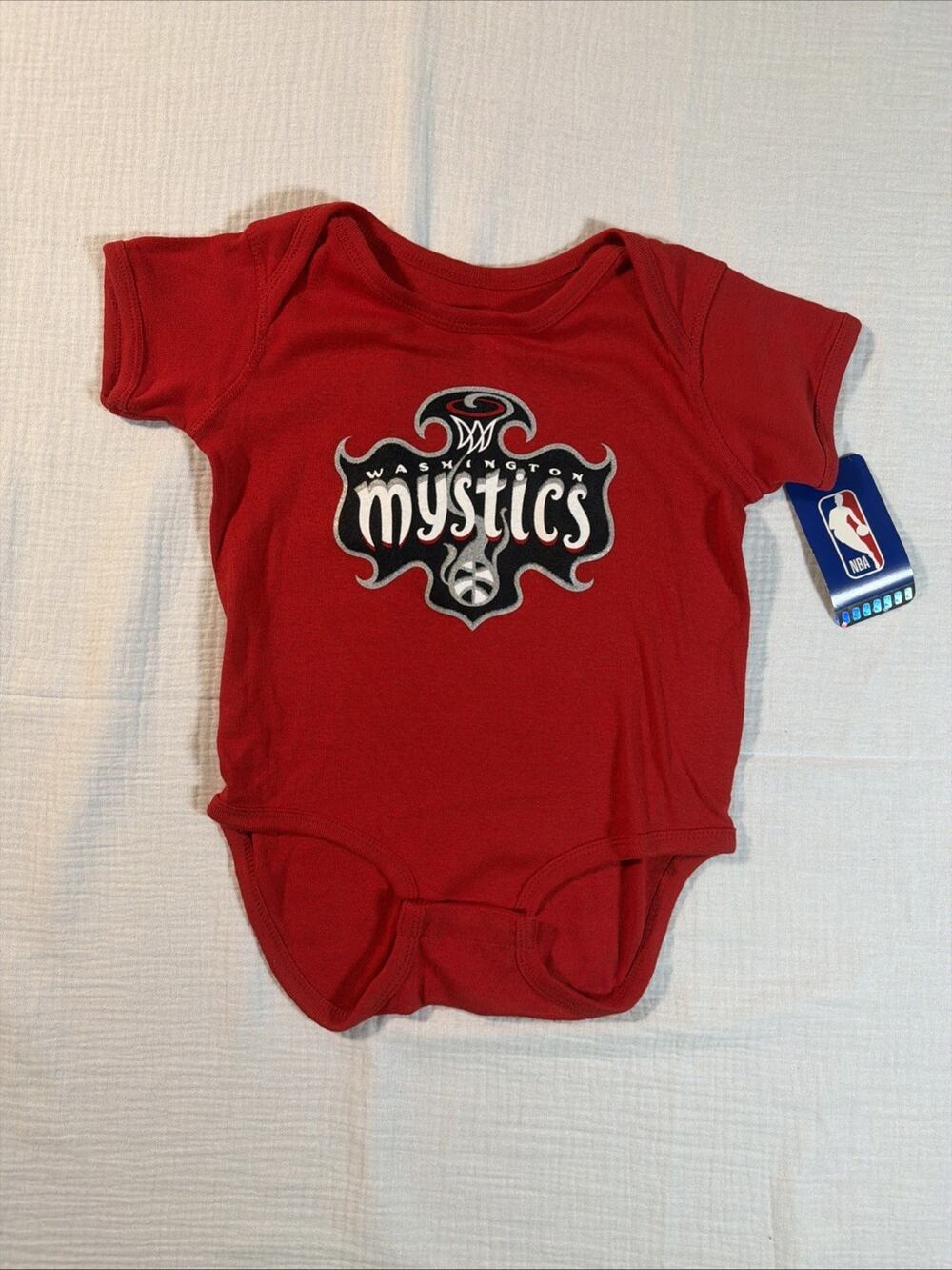 Outerstuff WNBA Mystics Baby Bodysuit One-Piece 24M Red Short Sleeve Snap